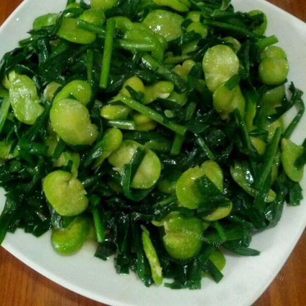 咸鲜适中的春菜炒豆瓣