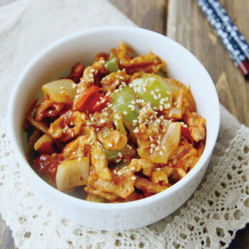 家常肉末茄子炒土豆