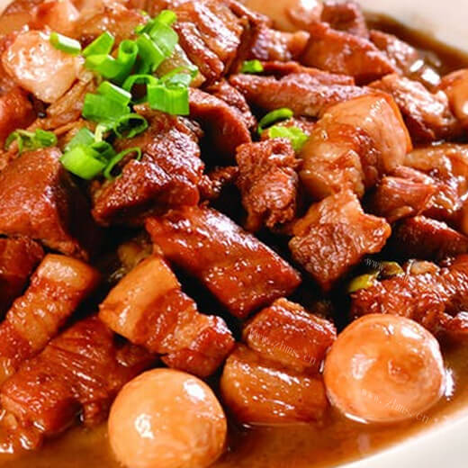 好吃的红烧鹌鹑蛋肉丸