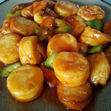 美味的辣椒焖日本豆腐