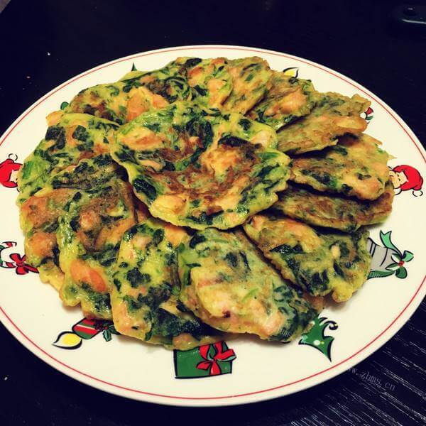 营养菠菜鸡蛋早餐饼