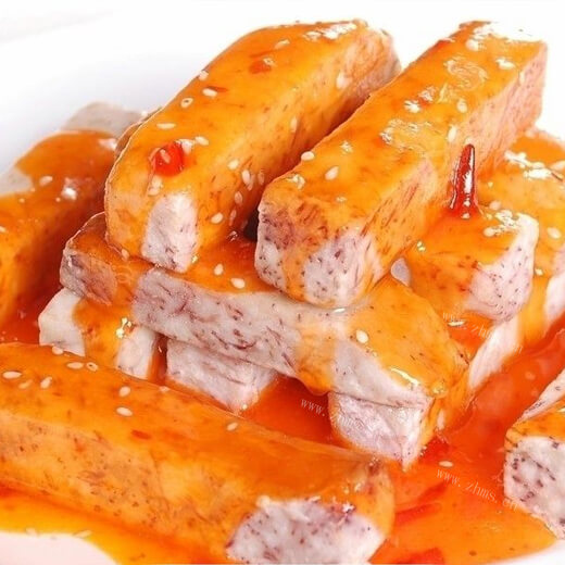 好吃的葱烧槟榔芋