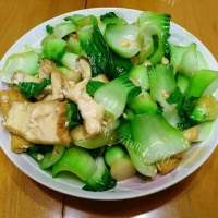 营养豆腐炒上海青