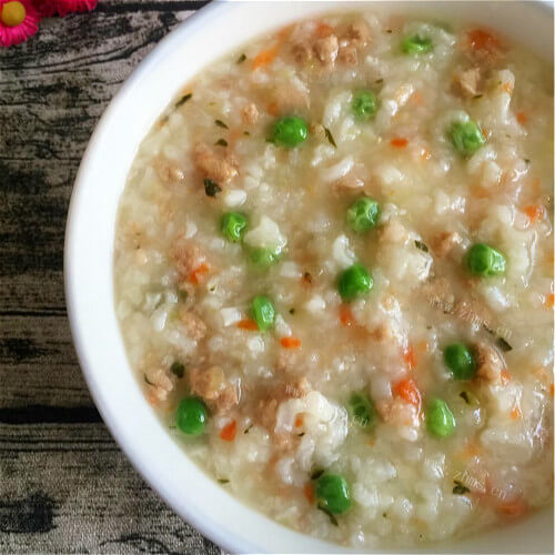 营养肉末青菜粥