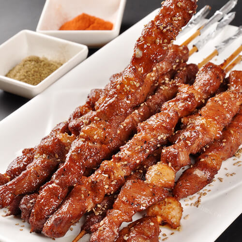 简易微波烤肉串