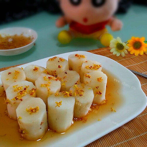美味的蜂蜜蒸山药