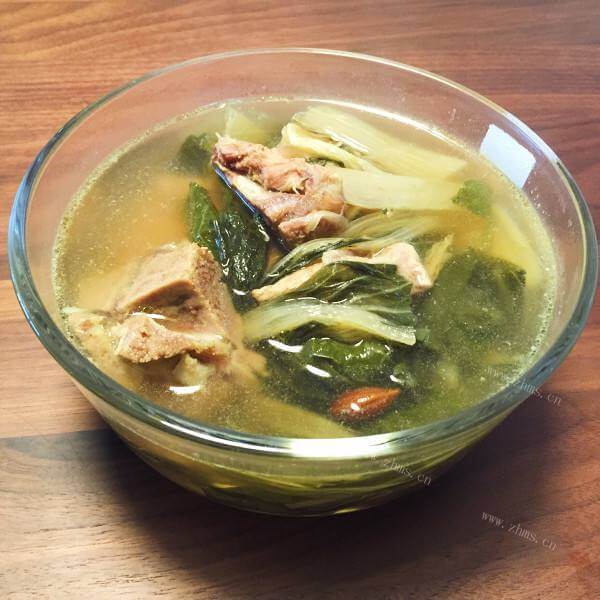 好喝的白菜干沉沙豆猪骨汤