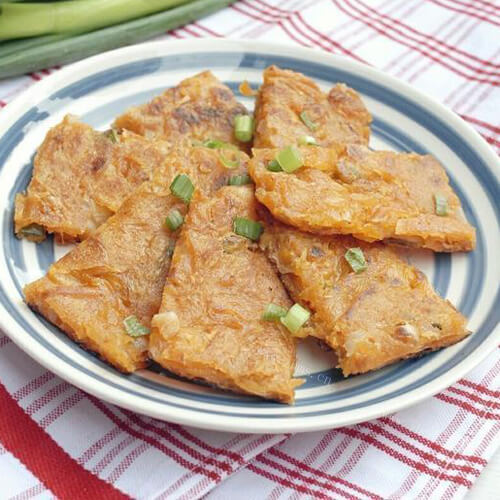 好吃的韩式角瓜泡菜煎饼