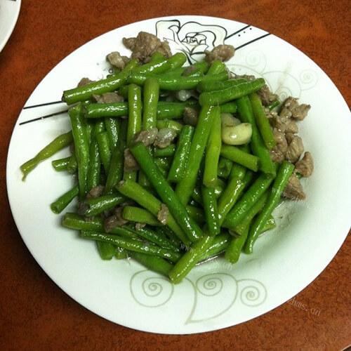 好吃的长豆炒肉丝