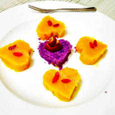 甜甜的紫薯南瓜泥