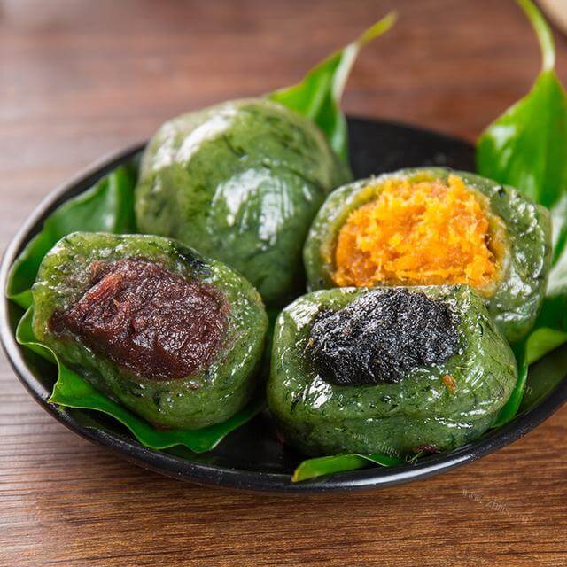 好吃的艾叶青团