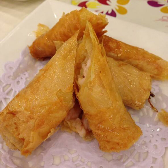完美的虾仁腐皮卷