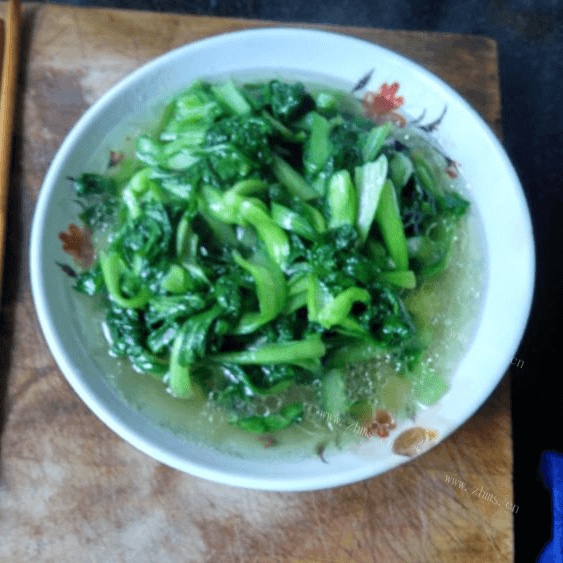 家常菜清炒鸡毛菜做法图解4)