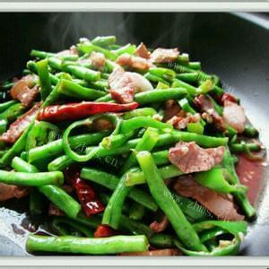 美味的豆角炒肉片