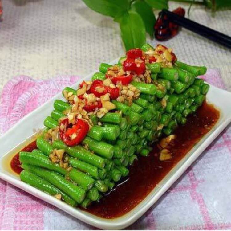 好吃的豆角拌豆角叶