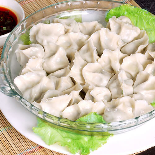 美味的扇贝彩椒水饺
