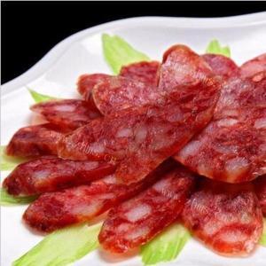 美味的自制广味香肠