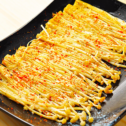 美味的电饼铛版烤金针菇