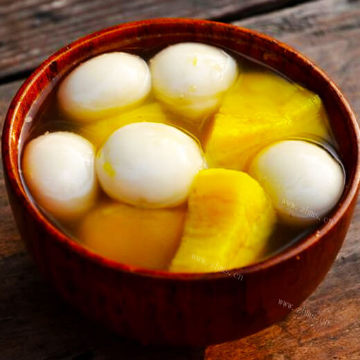 香甜美味的番薯汤圆汤水