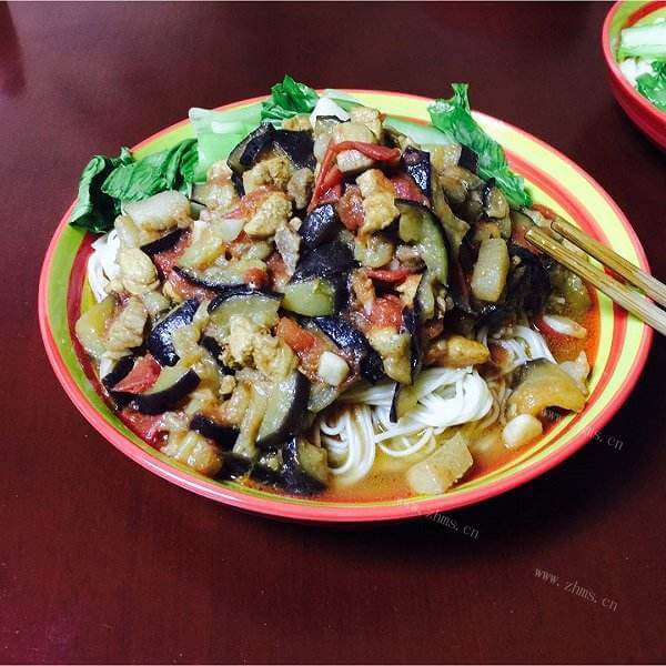 美味的角瓜腌肉打卤面