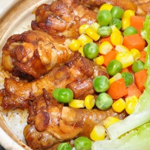 怪味鸡腿砂锅饭