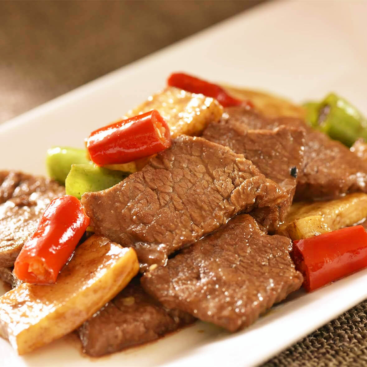 好吃的美味牛肉片