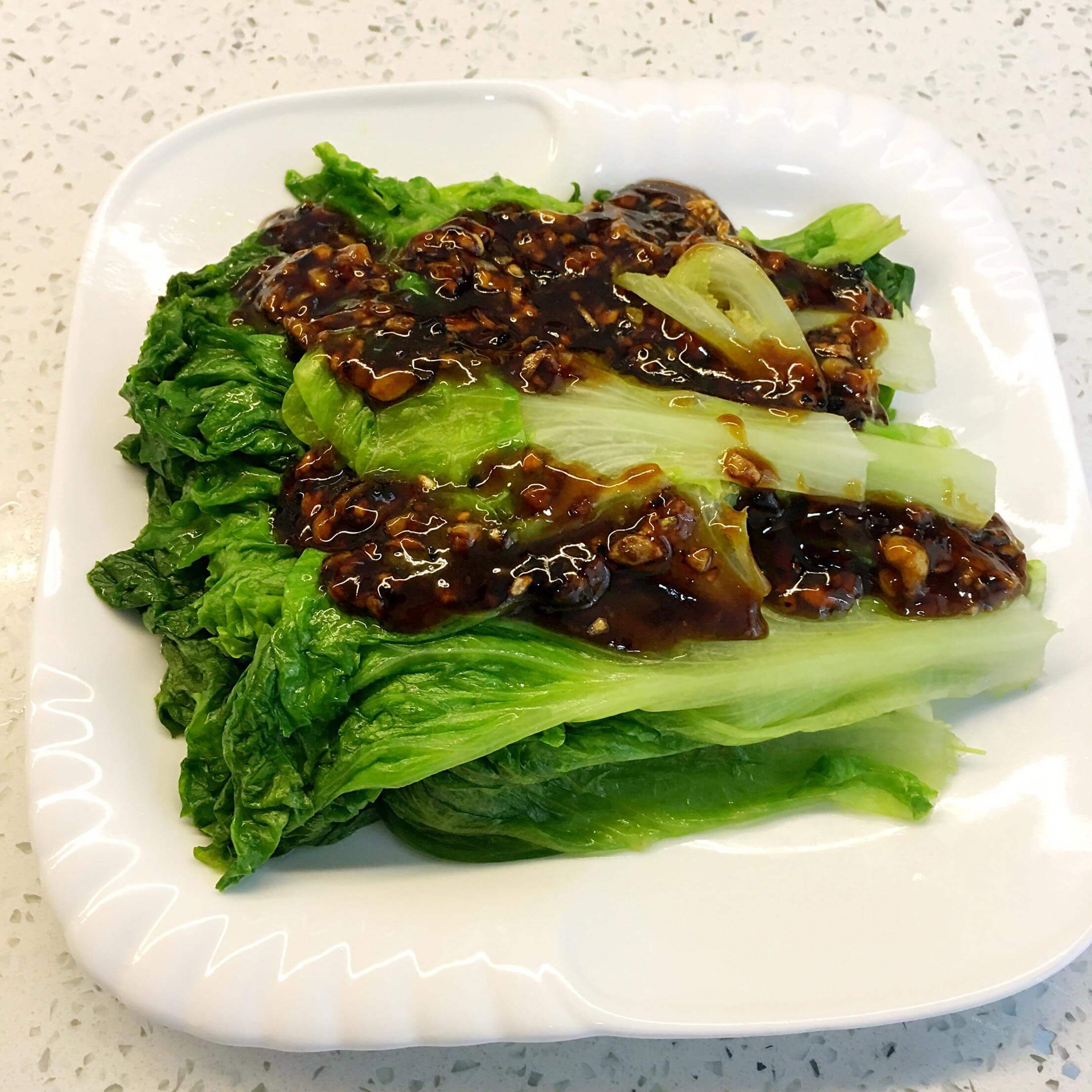 美味蚝油蒜蓉塔菜