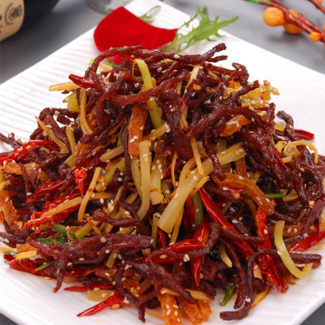 青红干煽豆丝