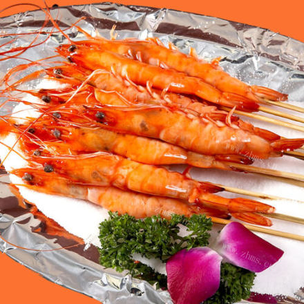 美味的盐焗竹节虾