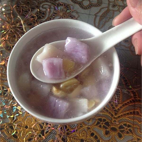 营养紫玉山药银耳糊
