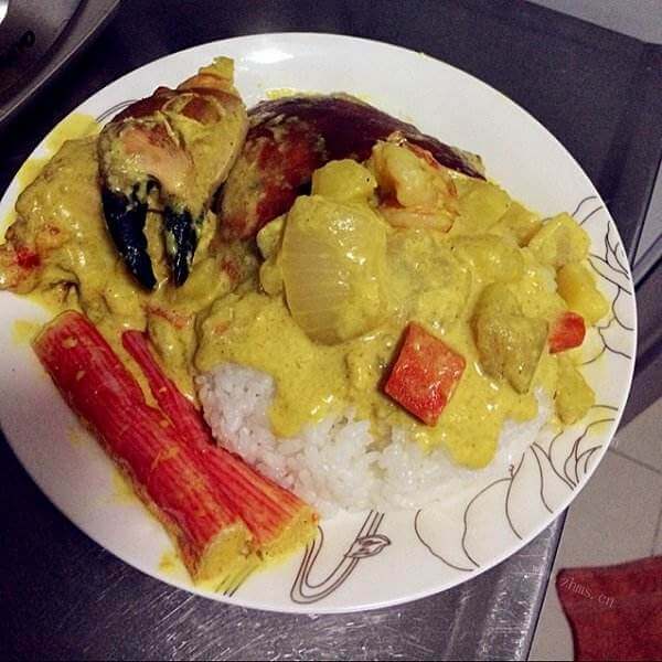 美味的青菜螃蟹羹
