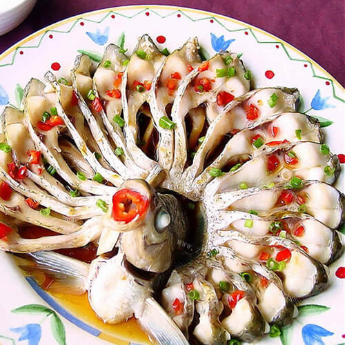 风味清蒸开屏武昌鱼