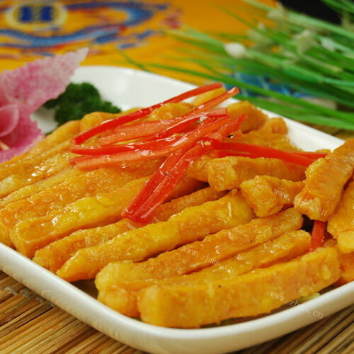 好吃的煎炸豆腐排