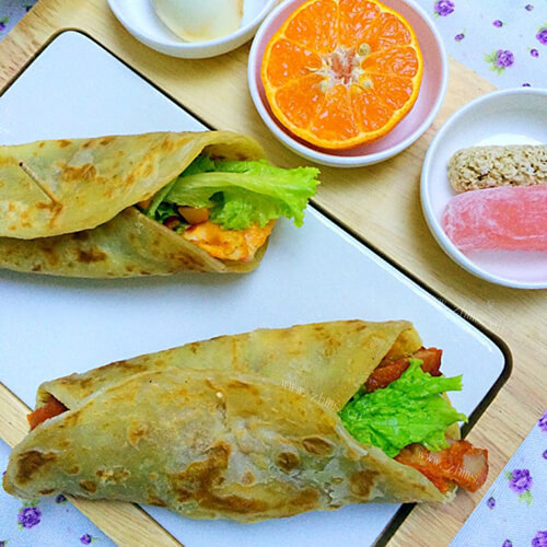 好吃的牛奶鸡蛋灌饼
