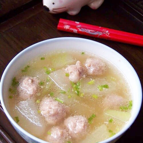自制冬瓜肉丸汤