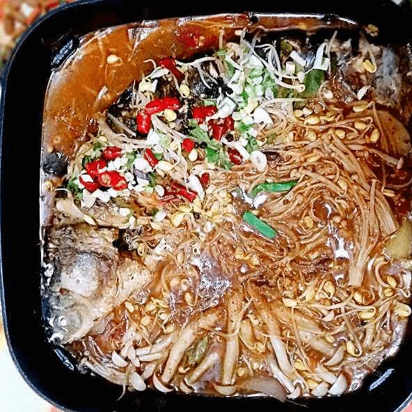 美味的香辣烤鱼