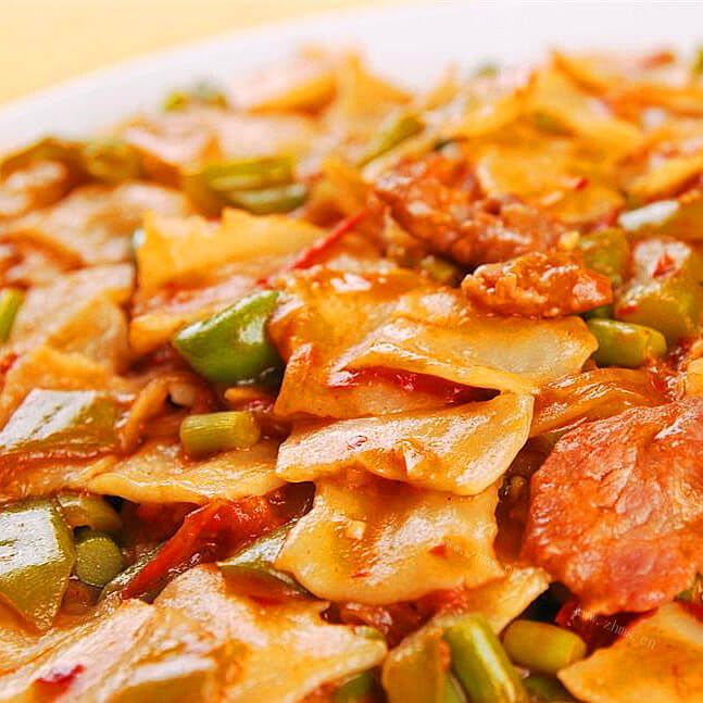 美味的揪片子炒面