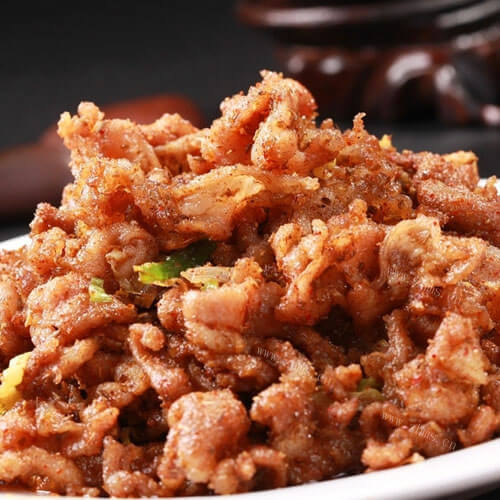 美味葱爆孜然羊脸肉