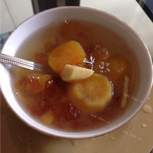 自制桃胶糖姜汁