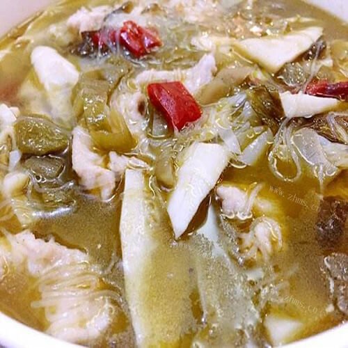 好吃的粉丝肉片汤