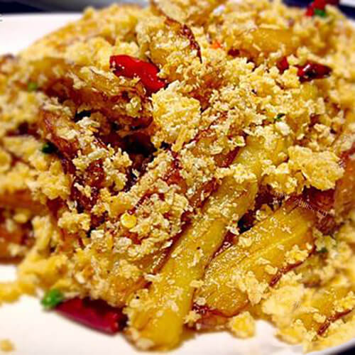 美味的蒜香叉烧南瓜饭