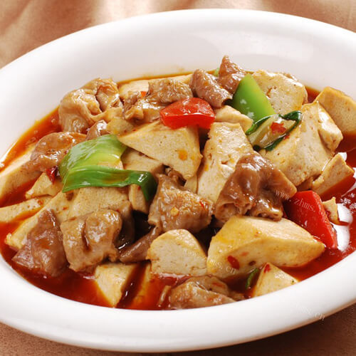 美味的小鱼焖豆腐