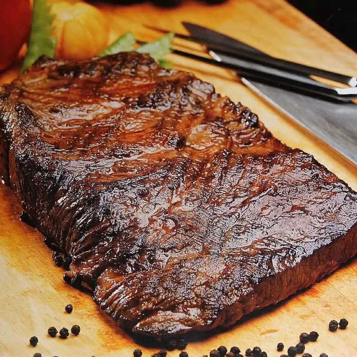 营养的煎黑椒牛排