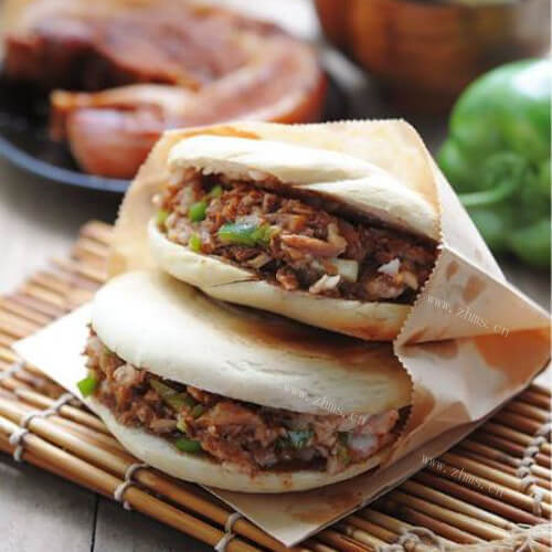 好吃的陕西笼笼肉夹馍