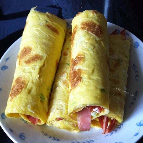 美味可口的蒜味早餐饼