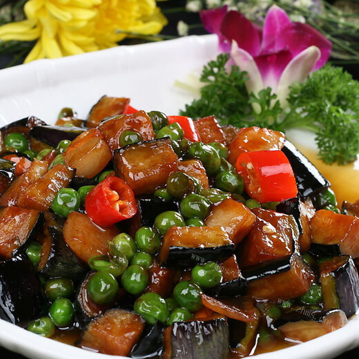 美味的辣子茄子丁