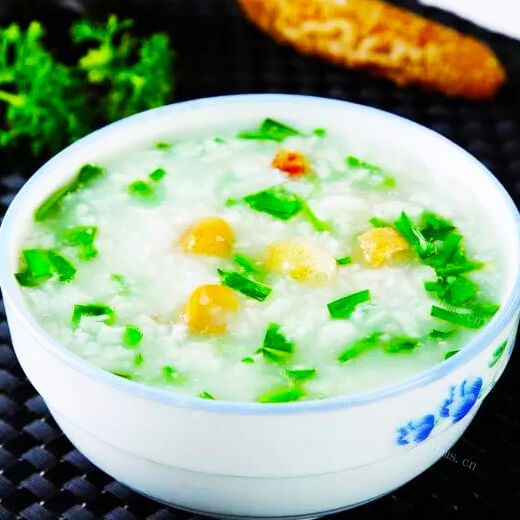 美味龙葵菜脯粥