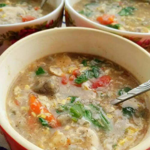 好吃的牛肉口蘑蛋羹