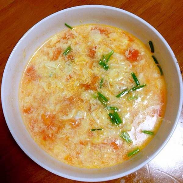家常的生菜鸭蛋汤