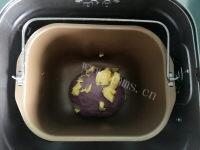 香甜的紫薯椰蓉小餐包的做法图解三